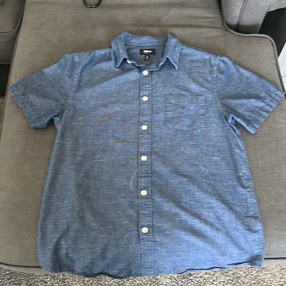 Blue medium Urban pipeline button up shirt